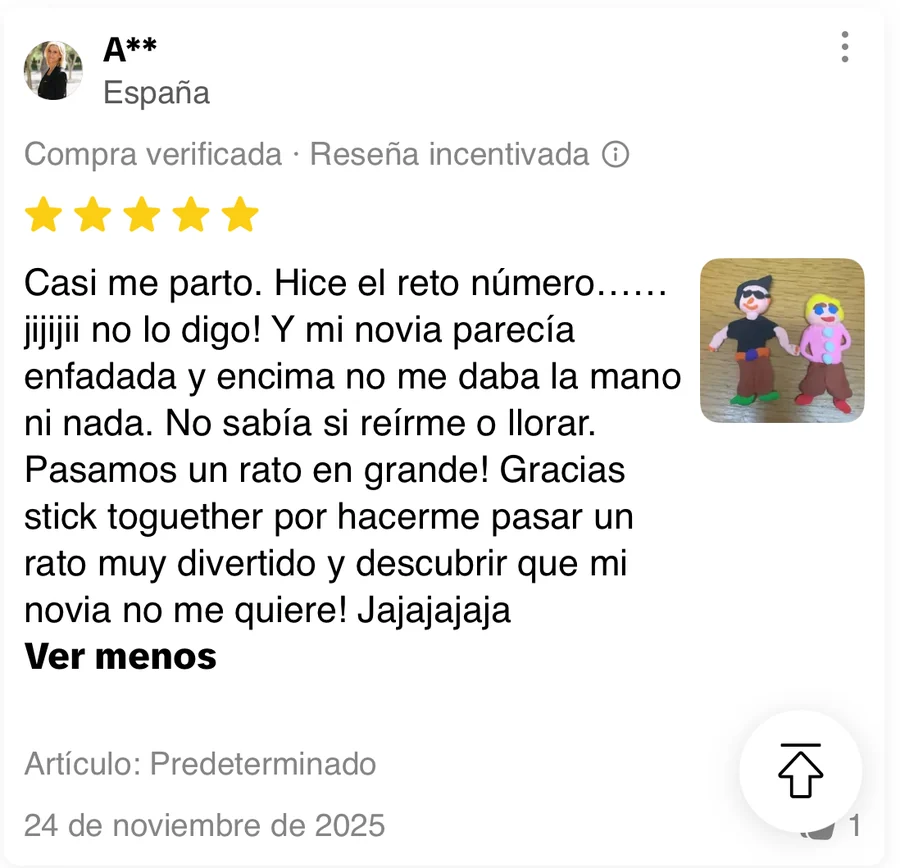 Reseña de 5 estrellas: casi me parto, pasamos un rato en grande